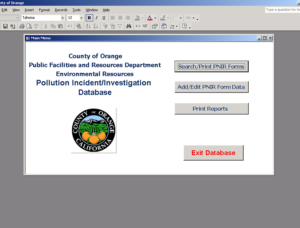 Database Upgrade Pollution Incident Database/Investigation Database